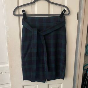 Blue Green Plaid Ann Taylor Skirt